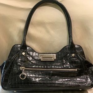 Max New York Black leather bag